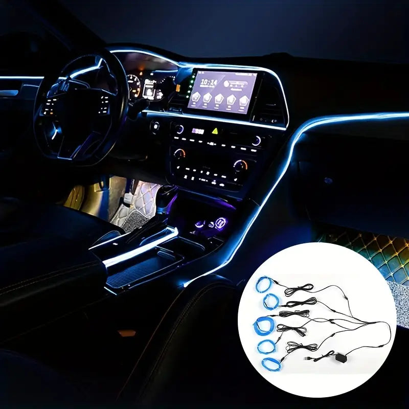 Car Dashboard Premium Neon Lights - USB TYPE