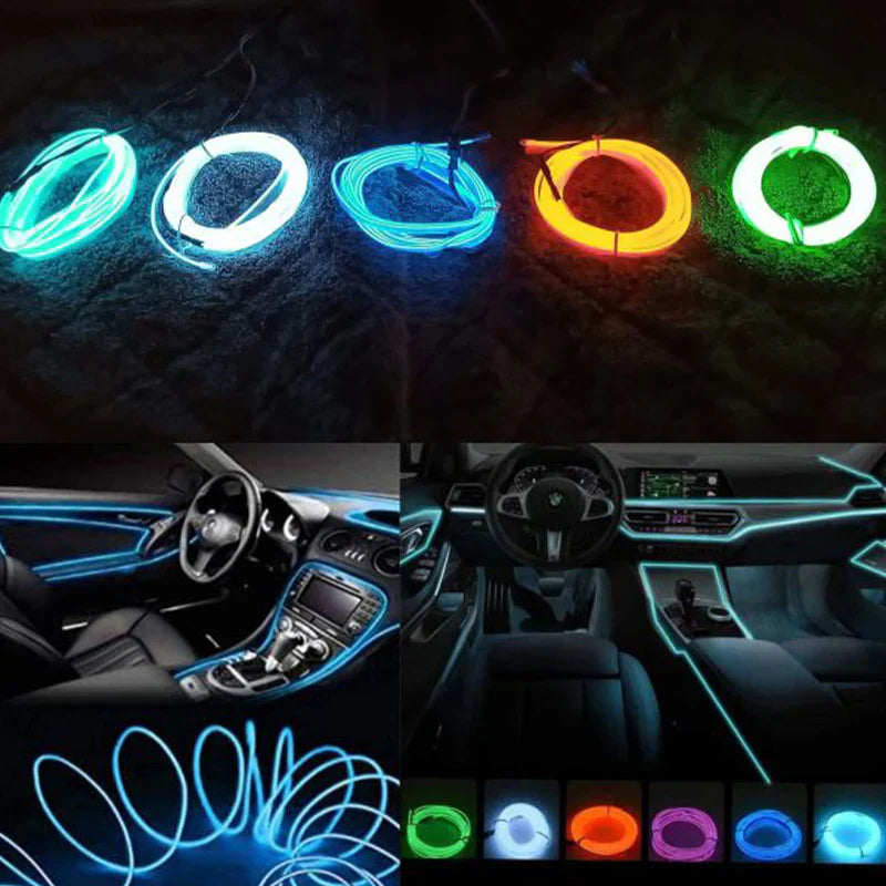 Car Dashboard Premium Neon Lights - USB TYPE