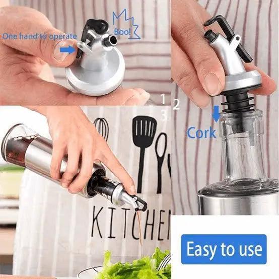 Hand Press Cap and Oil Dispenser