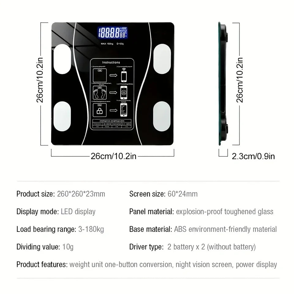 Smart Wireless Bluetooth Digital Weight Scale